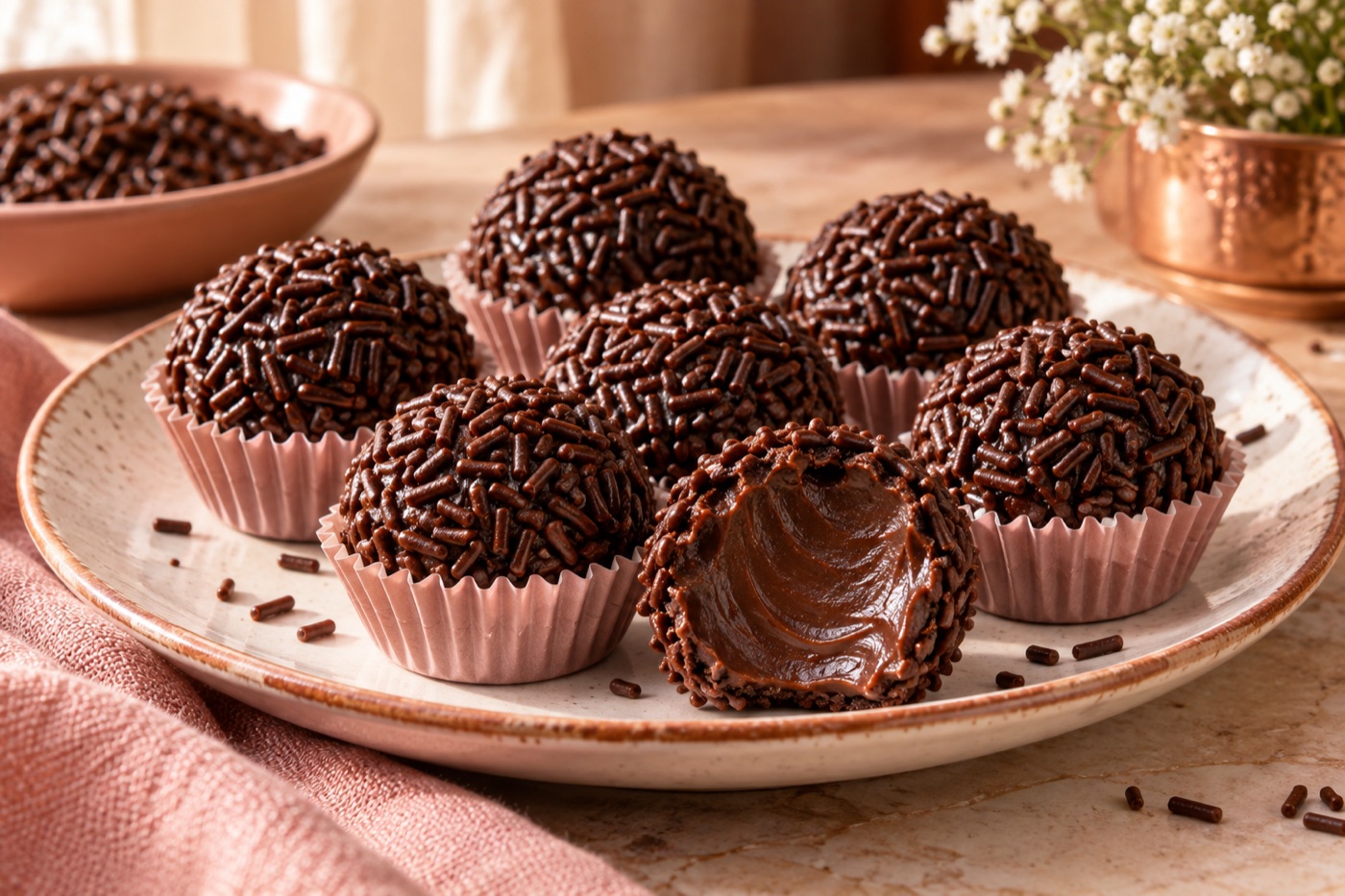 Brigadeiro gourmet, referência visual apresentada no guia